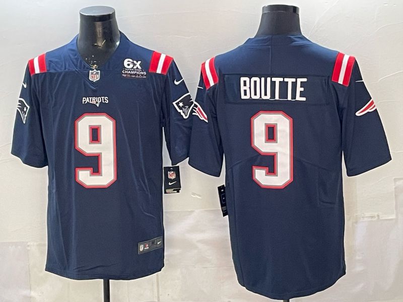Men 2026 New England Patriots #9 Boutte Blue Nike Limited NFL Jersey 01->new england patriots->NFL Jersey